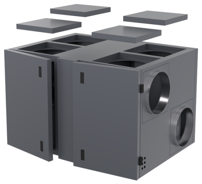 Компактная приточно-вытяжная установка серии ZPVR-N 3200 UE EC
