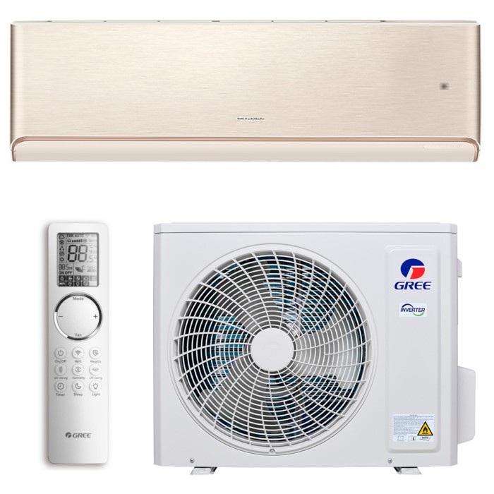 Настенная сплит-система Gree серии AIRY INVERTER R32 CHAMPAGNE (GWH09AVCXB-K6DNA1B)