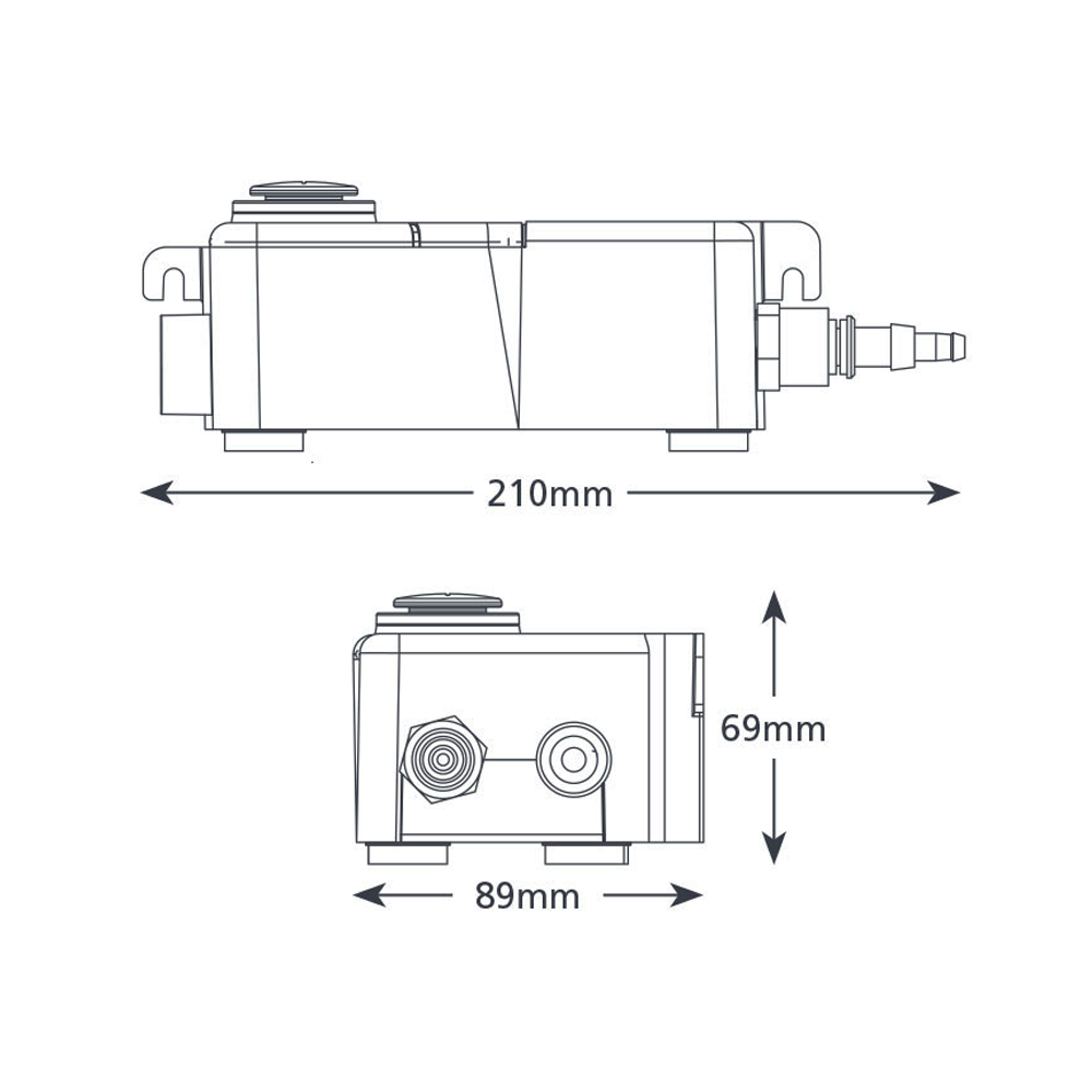 Помпа дренажная Aspen mini tank ( 35 л/ч; 35 Дб; h- 15м, емкость 0,24 л)