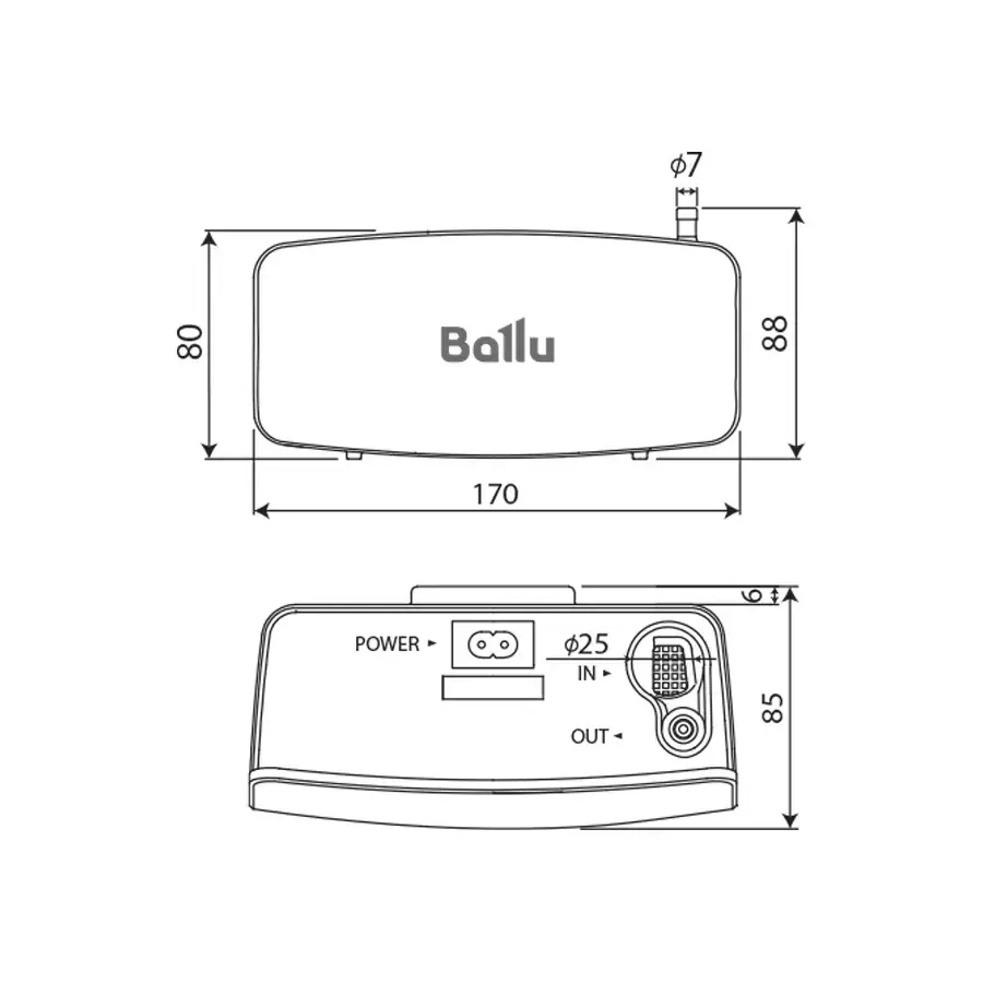Дренажная помпа Ballu CondiPump DC Tank Pro (моноблочная, 18 л/ч, 19 Дб)