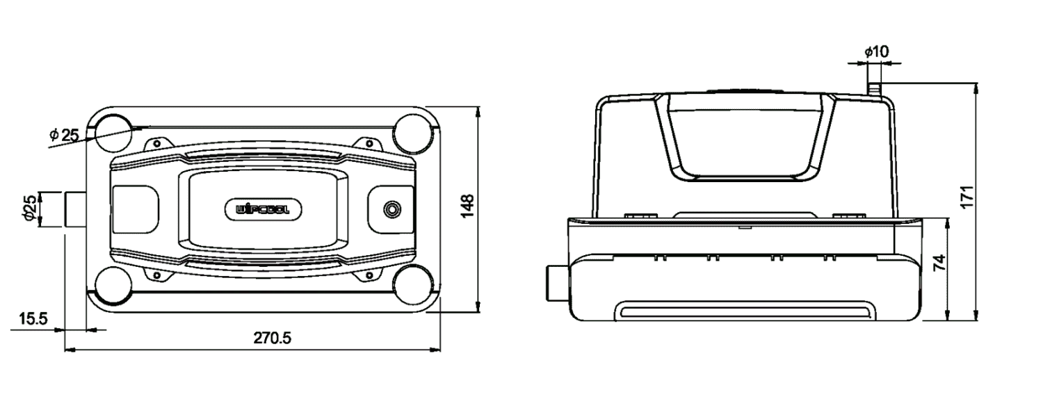 Дренажная помпа WIPCOOL P180 накопительная, 180 л/ч, 48 Дб, емкость 1.8л