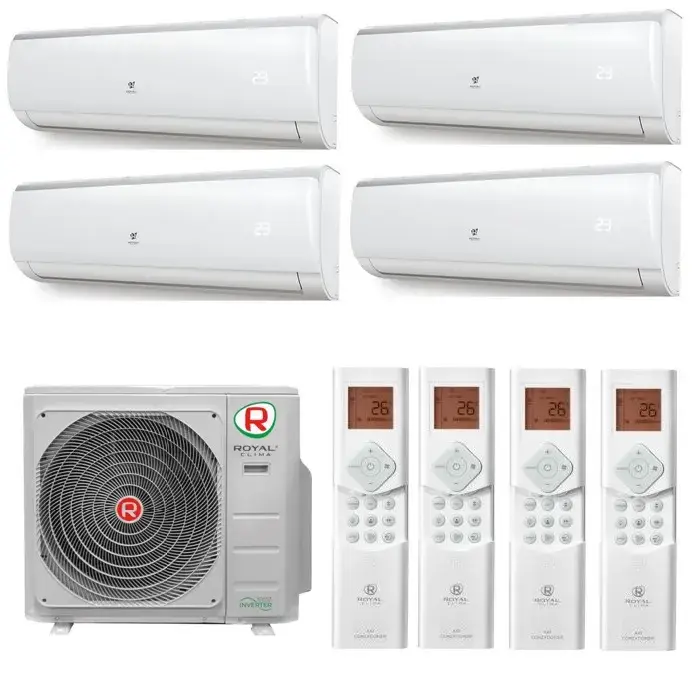 Royal Clima 25м²+25м²+25м²+25м² 4RMX-36HN / OUT / RCI-TMN09HN - 4 шт.