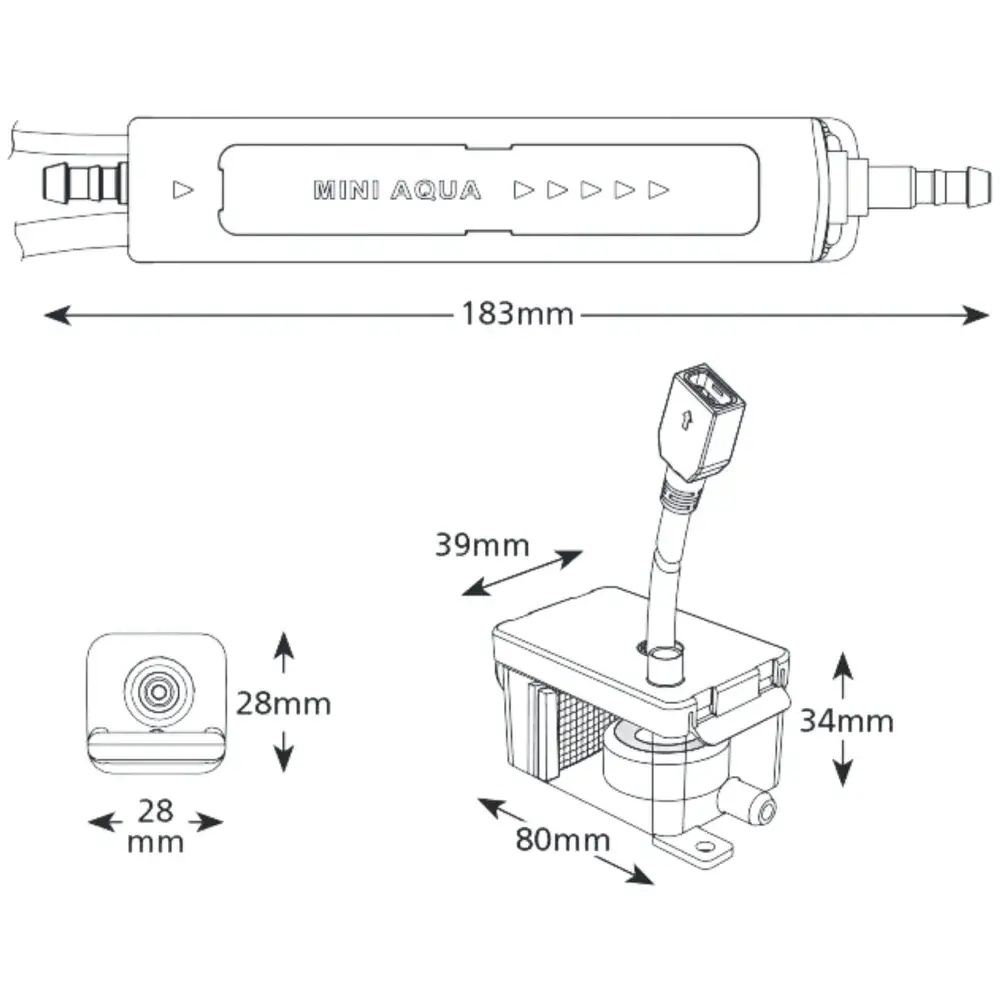 Помпа дренажная Aspen Mini Aqua SILENT (проточная, 14 л/ч, 19 Дб)