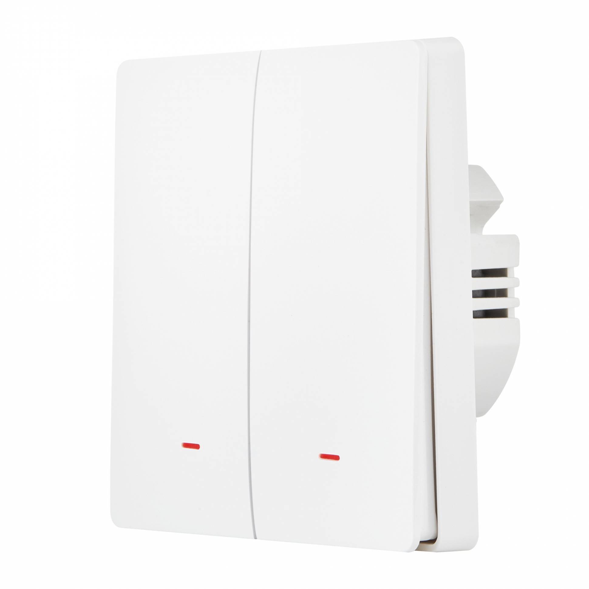 Выключатель HOMMYN настенный zigbee 2 клавиши (без нейтрали) SWZBNN02W